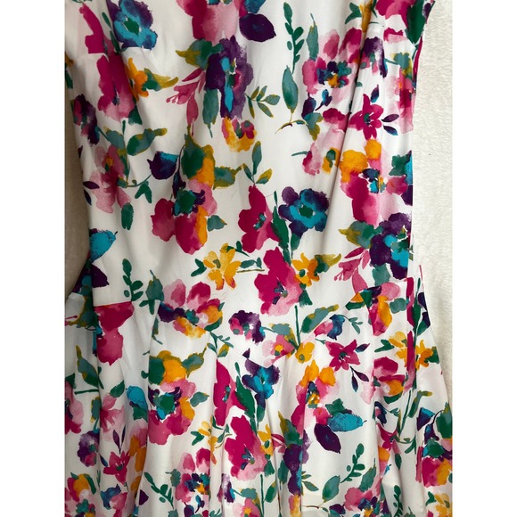 Jessica London Sleeveless V Neck Midi Length Floral Print Dress SZ 28W - Picture 5 of 11
